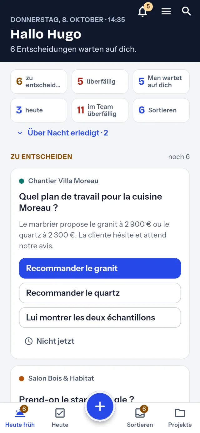 Derselbe Bildschirm auf einem Telefon.